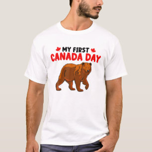 Funny My 1st Canada Day Beer with Maple Leaf Canad T-shirt