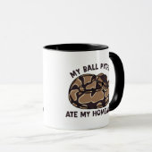 Funny My Ball Python Ate My Home Work Pet Snake Mok (Voorkant rechts)