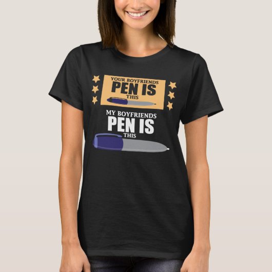 Funny My BoyVriens Big Pen T-shirt (Voorkant)