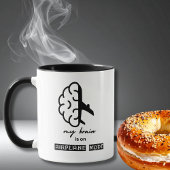 Funny My Brain is on Airplane Mode Coworker Gift Mok