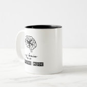 Funny My Brain is on Airplane Mode Coworker Gift Tweekleurige Koffiemok (Voorkant links)