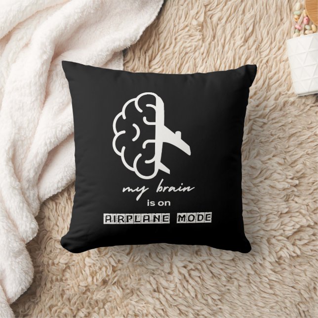 Funny My Brain is on Airplane Mode Coworker Simple Kussen (Deken)