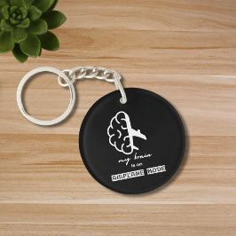 Funny My Brain is on Airplane Mode Coworker Simple Sleutelhanger