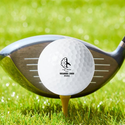 Funny My Brain is on Airplane Mode Coworker Travel Golfballen