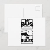 Funny My Bus My Rules Bus Driver Briefkaart (Voorkant / Achterkant)