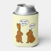 Funny My Butt Hurts Bunnies Blikjeskoeler (Blikje Voorkant)