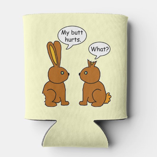 Funny My Butt Hurts Bunnies Blikjeskoeler (Achterkant)