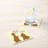 Funny My Butt Hurts Bunnies Kartonnen Onderzetters (Insitu)