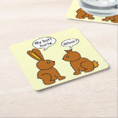 Funny My Butt Hurts Bunnies Kartonnen Onderzetters (Schuin)