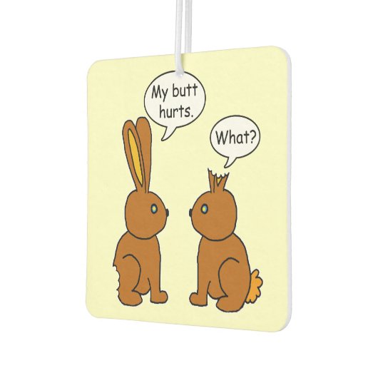 Funny My Butt Hurts Bunnies Luchtverfrisser (Links)