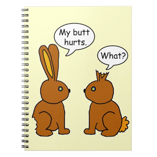Funny My Butt Hurts Bunnies Notitieboek (Voorkant)