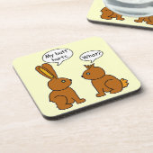 Funny My Butt Hurts Bunnies Onderzetter (Linkerzijde)