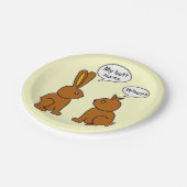 Funny My Butt Hurts Bunnies Papieren Bordje (Gekanteld)