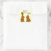 Funny My Butt Hurts Bunnies Vierkante Sticker (Tas)