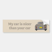 Funny My Car is een leuke Topaz Figaro Bumperstick Bumpersticker (Voorkant)
