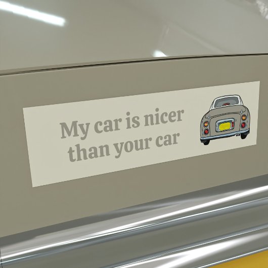 Funny My Car is een leuke Topaz Figaro Bumperstick Bumpersticker