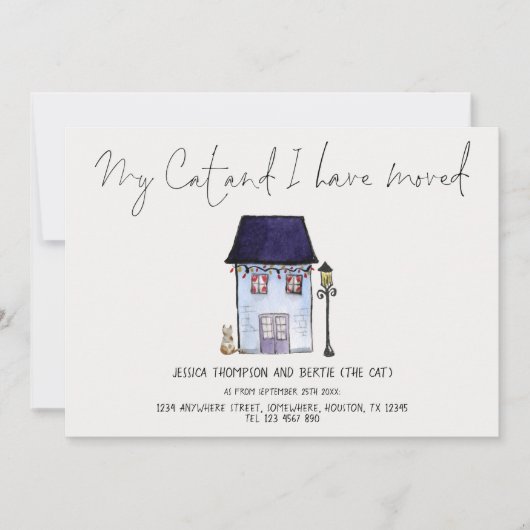 Funny My Cat en ik hebben Kaart voor het verplaats (Voorkant)