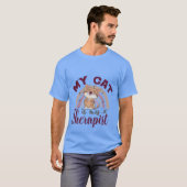 Funny"My Cat Is My Therapist"Retro Rainbow Kitten T-shirt (Voorkant volledig)