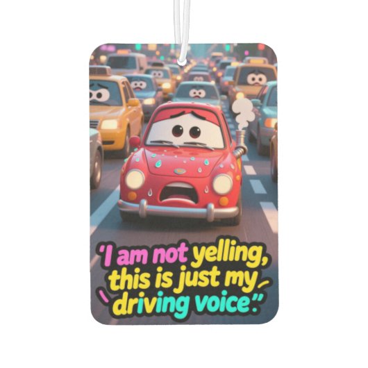 Funny "My Driving Voice" Stressed Car Air Freshene Luchtverfrisser (Achterkant)