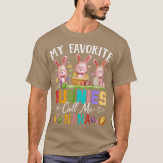 Funny My Favorite Bunnies noemen me Nana Family Ea T-shirt
