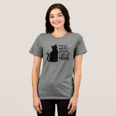 Funny My Favorite People Call Me MAMA Black Cat  Tri-Blend Shirt (Voorkant volledig)