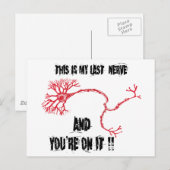 Funny My Last Nerve Briefkaart (Voorkant / Achterkant)