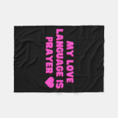 Funny My Love Language Is Prayer Jesus Christian Fleece Deken (Voorkant (Horizontaal))