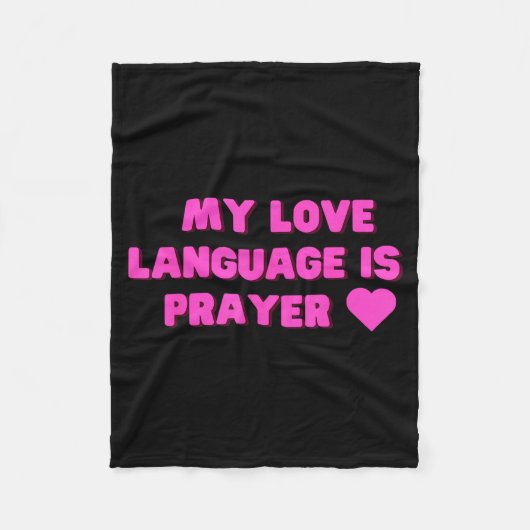 Funny My Love Language Is Prayer Jesus Christian Fleece Deken (Voorkant)