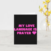 Funny My Love Language Is Prayer Jesus Christian  Kaart (Gele Bloem)