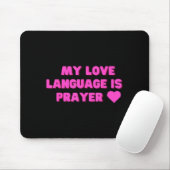 Funny My Love Language Is Prayer Jesus Christian  Muismat (Met muis)