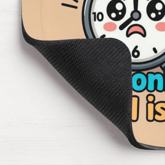 Funny "My Only Work Fuel Is Coffee" Alarm Clock Muismat (Hoek)