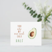 Funny My Other Half Avocado Valentijnsdag Note Ca Briefkaart (Staand voorkant)