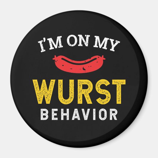 Funny My Wurst Behavior Oktoberfest Magneet (Voorkant)