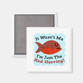 Funny Mystery Red Herring Magneet (Voorkant / Achterkant)