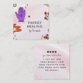 Funny Mystic Pattern Energy Healing Psychic Witch Vierkante Visitekaartje (Voorkant / Achterkant)