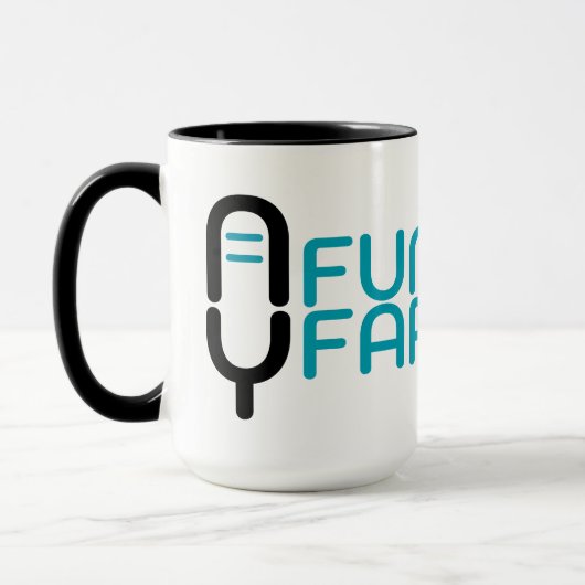 Funny N Farbsy Microfoon Logo & Wordmark Mok (Links)