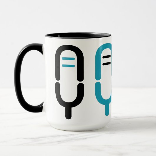 Funny N Farbsy Microfoon Logo Wrap Koffiemok Mok (Links)