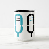 Funny N Farbsy Microfoon Logo Wrap Koffiemok Mok (Midden)