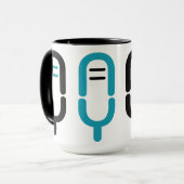 Funny N Farbsy Microfoon Logo Wrap Koffiemok Mok (Voorkant links)