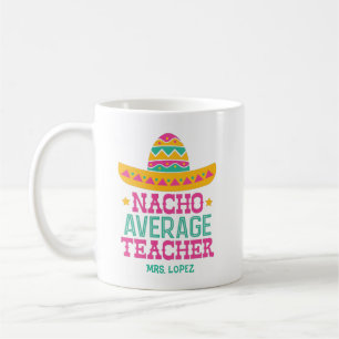Funny Nacho Average Teacher Appreciation Koffiemok