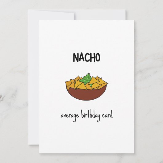 Funny Nacho Pun Birthday Kaart (Voorkant)