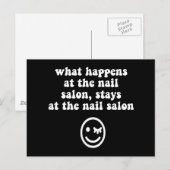 Funny nagelsalon briefkaart (Voorkant / Achterkant)