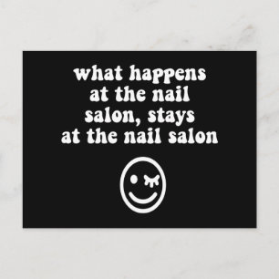 Funny nagelsalon briefkaart