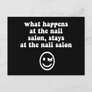 Funny nagelsalon briefkaart