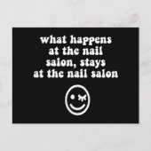 Funny nagelsalon briefkaart (Voorkant)