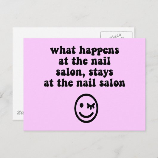Funny nagelsalon briefkaart (Voorkant / Achterkant)