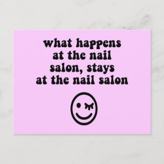 Funny nagelsalon briefkaart