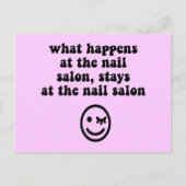 Funny nagelsalon briefkaart (Voorkant)