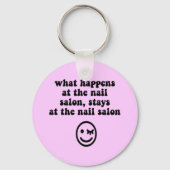 Funny nagelsalon sleutelhanger (Voorkant)