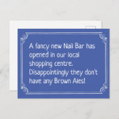 Funny Nail Bar Joke Briefkaart (Voorkant / Achterkant)